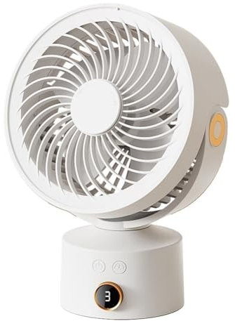 JAWSEU USB Desk Fan, 3 Speed Table Fan, Mini Handheld Fan Quiet Portable Fan Travel Fan 4000mAh Rechargeable Battery for Camping Office