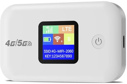 Router Wi-Fi portatile 4G, con slot per scheda SIM, batteria da 150 Mbit/S, con interfaccia di tipo C, da viaggio WLAN Hotspot bianco perla