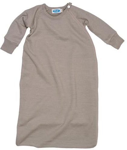 Reiff Kid's 301703 Merino-Seide Frottee Baby-Schlafsack mit Arm, TOG 1.0, Bio-Wolle-Seide (Savanne, 74-80)