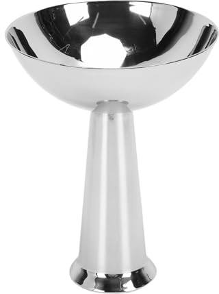 Fdit Copa de Helado de Pie de Acero Inoxidable Premium, Porción Individual, Diseño de Base Estable, Ideal para Postres, Diseño Elegante, Lavavajillas, para Helados, Pudines (Redondo)