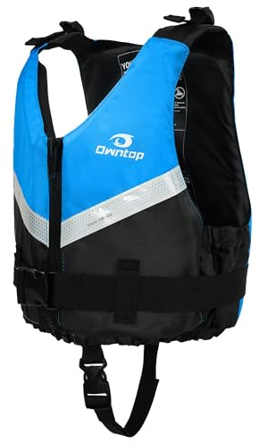 Owntop vuxen simhjälpmedel | lätt flytväst unisex | justerbar flytväst jacka med bekväm grenrem för kajakpaddling, fiske, segling alla vattensporter (blå, M/L)