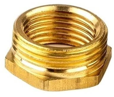 Brass Hose Fitting Hex Reducer Bushing 1/8 1/4 1inch BSP Male to Female Adapter - Durable Coupler Connector(3/8inx3/4in)