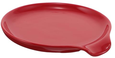 Warmhm Repose-Cuillère à Café en Céramique Rouge Porte-Cuillère Résistant à la Chaleur pour Plan de Travail Support Réutilisable Multifonction pour Ustensiles Cuisine et Sachets de