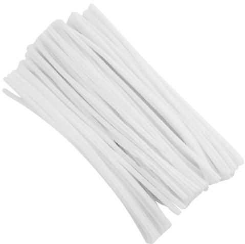 JRSHIRLEYLTD 220 unidades limpiador de pipas blanco 300 x 6 mm de alambre de chenilla, limpiador de pipas para manualidades, creativo, árbol de Navidad, flores, decoración de animales