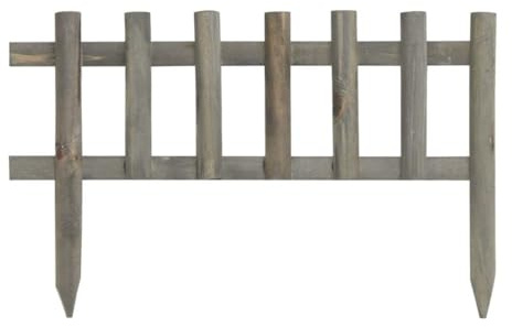 Lot de 10 bordures de parterre de fleurs en bois de sapin de 4,4 m pour cour et parterres de fleurs, montage facile