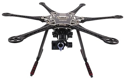 Kit de marco de hexacóptero con tren de aterrizaje plegable for construcciones de drones multirotores de bricolaje