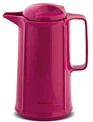 ROTPUNKT Isolierkanne 420 Marlis 1,0 l | Zweifunktions-Drehverschluss | BPA Frei- gesundes Trinken | Made in Germany | Warm + Kalthaltung | Glaseinsatz | Raspberry