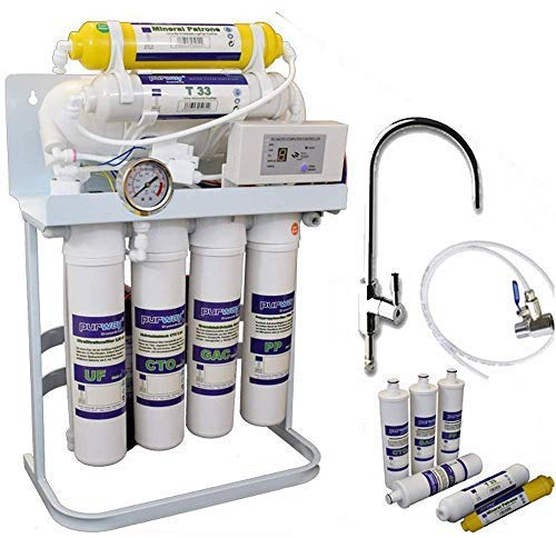 purway Crystal Group PUR Booster Quick 7 Stufen 600 GPD Osmoseanlage + ERSATZFILTERSET