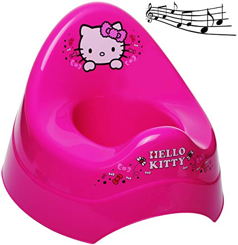 alles-meine.de GmbH Musik & Sound - Töpfchen/Nachttopf/Babytopf - pink - rosa Helllo Kitty - Katze Bieco - Melody - mit großer Lehne + Spritzschutz - Babytöpfchen/Kinde..