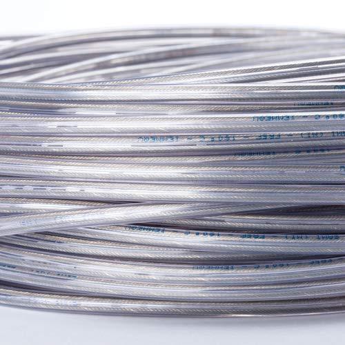 Elektrisk kabel 2 trådar transparent plast 2 x 0,75 mm2 med jord