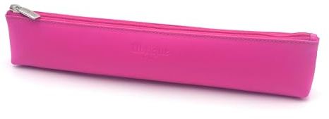 franartPiel - Funda para abanico de 23cm con cierre de cremallera - Estuche de cuero para proteger tu ventilador - Hecho a mano en Piel Ubrique (Rosa)