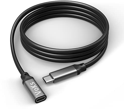 jj-shop24 VoKS USB-C 3.2 Verlängerung Kabel C-Stecker C-Buchse Type-C Kabel Schnell Laden USB Typ C 0.2m 1m (100 cm)
