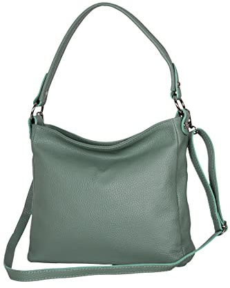 AMBRA Moda GL35 - Borsa a mano, borsa a spalla, borsa a tracolla donna in vera pelle vacchetta grana