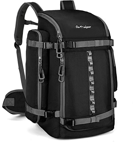 65L Ski Boot Bag,Large Ski Boot Bag Backpack,Travel Snowboard Bag Backpack For Women Men, Durable Waterproof 1680D Nylon Padded Skiing Boot Bags For Boots ,Gloves,Jacket,Mask, Helmet, Goggles