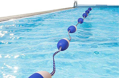 Voiakiu seguridad para piscina 18,04 pies, línea separación seguridad para piscina con boya/gancho, línea carril para piscina divila nueva flotación