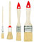 M7 Juego de 4 Cepillos 3 Planos 1 Redondo 0 3/4 15 4 Serie 02 para Trabajos de Pintura con Pinturas y Barnices Cobertura Uniforme Cerdas Naturales