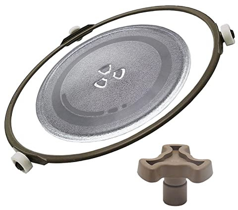 WORDFUN Microwave Plate Replacement, Microwave Glass Turntable Plate, Heat Resistan, Microwave Oven ​Glass Plate, Durable Glass Dish, For Fits Virtually All Microwaves