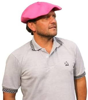 Basker Gaucho-hatt traditionell hatt från Argentina, Rosa, one size