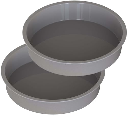 KEYFIVE Molde de silicona redondo de 23 cm, 2 piezas de silicona para tartas de 23 cm, molde de silicona antiadherente para hornear 23 cm redondo, moldes de silicona para hornear pasteles de queso