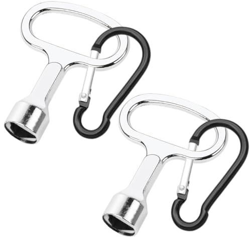 2 Piezas Universal Llave Triangular de Metal, Para Contador de Gas y Agua, Gabinete Caja de Medidor Eléctrico Agua Gas, Radiador y Grifo Triangular