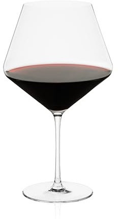 Viski Reserve Liminal Ultralight Crystal Clear Burgundy Wine Glass, Thin and Durable Red Wine Glass for Birthday Gifts, Wedding Party, Anniversary, Home Bar, Elegant Glassware, 32 oz, Set of 1
