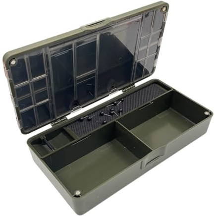 Fishing Hook Organizer, Fishing Rig Box, Jig Case Multifunctional Contenedor, Storage for Bait Lure Angler Travel Boat Saltwater Freshwater Carp Trout, 24 x 12,5 x 5,3 cm
