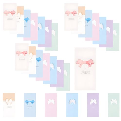 ZSUIQIN Colorate Buste Lettere, Buste di Cartoline con a Cuore, Biglietti di auguri per San Valentino, Ringraziamento, Matrimonio (Biglietto di auguri con farfalle – 28)