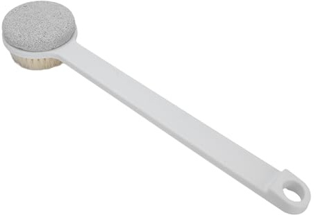 Dioche Pimpsten och Duschborste 2 i 1 Återanvändbar Fotskrubb med Långa Handtag för Djuprengöring och Exfoliering i Duschbad Tillverkad Av PP-material 36 Cm