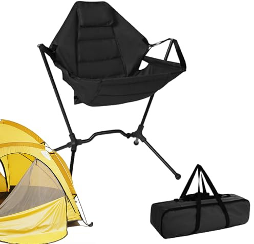 Genérico Silla de Exterior para Camping - Taburete Balanceante con Apoyo Ergonómico | Silla Balancín Portátil para Césped | para Picnic, Lounge, Patio, Césped, Jardín, Fiesta y Playa al Aire Libre