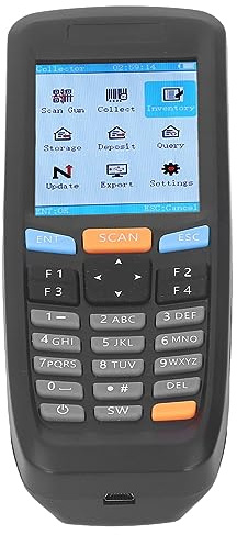 YDuupxe Streckkodsläsare, ABS Bärbar Streckkodsläsare Datainsamlare, 2,4 GHz Trådlös USB, 2,8 Tum Färgskärm, 32 Bitars ARM CPU, för Stormarknader och Expressleveranser