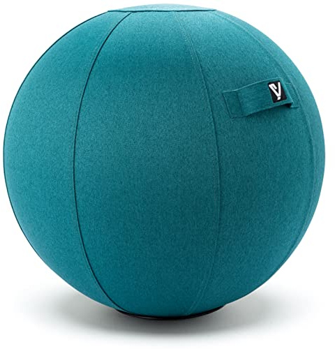 YOGIVO Sitting Ball Chair, Yoga Ball Chair Exercise Ball Chair for Home Office Desk, Stability Ball for Fitness & Pilates, Ergonomic Balance Ball Seat with Cover and Pump