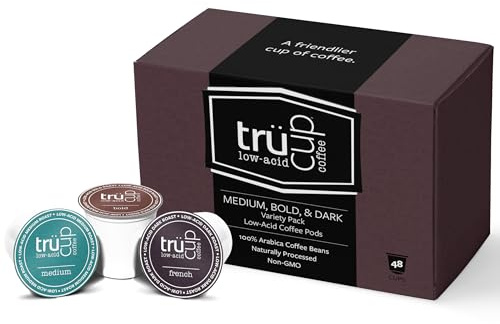 trücup Low Acid Coffee, Bold Medium & French, 36 Ct K-Cups