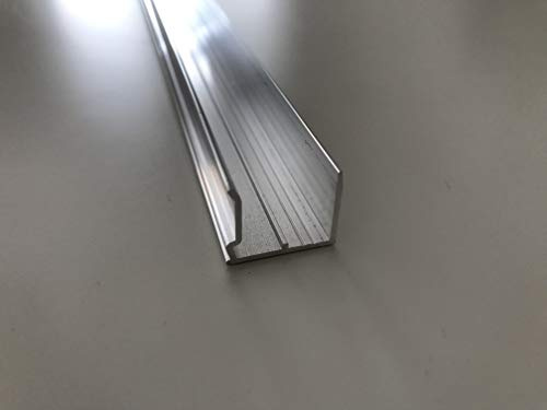 Alu-Abschlußprofil für Stegplatten aus XT PC PMMA Acrylglas Aluminium U-Profile Alu-U-Abschlussprofil Stärke 16 mm Länge 980 mm mit Tropfkante