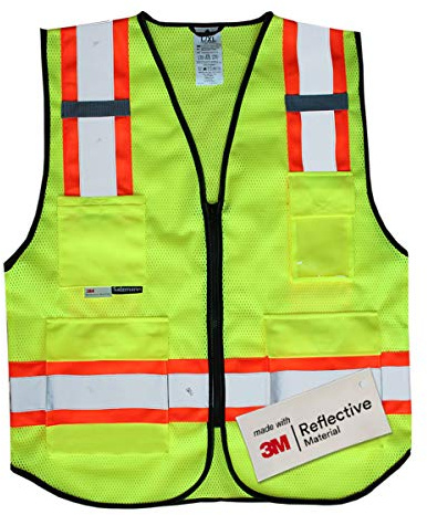 Salzmann Multi-Pocket Safety Vest - Reflective High Visibility Vest - Made with 3M Reflective Material
