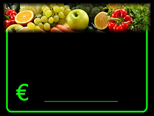 Lot de 30 etiquettes de prix porte prix tableau de prix marqueur plastifies pour la fruits et legumes 8,3x11,3 centimètres (supports ne sont pas inclus)