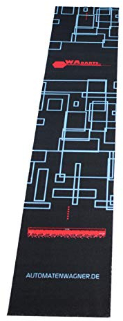 WADARTS Dartmatte Dartteppich Matrix 60x300cm mit Holzabwurflinie