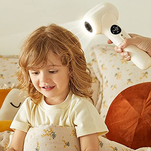 GWMWON Secador de pelo inalámbrico para bebés, mini secador de pelo inalámbrico con luz LED/pantalla LED, secadores de pelo portátiles de viaje, para niños pequeños, bebés