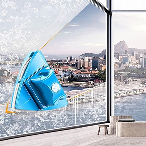 KKTECT Nettoyant pour vitres Double Face Essuie-Glace 5 Outil de Brosse de Nettoyage magnétique réglable pour épaisseur de Verre 4-28 mm
