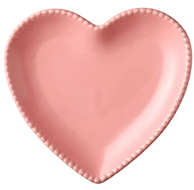 YARNOW Heart Shaped Ceramic Plate 7 Inch Porcelain Dessert Tray Snack Fruit Dish Microwave and Dishwasher Safe Stylish Home Decor