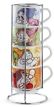 Egan Set di 4 tazzine da caffè di Disney della Collezione 7 Nani. Oggetto Realizzato in Porcellana di Colore Multicolor. La referenza è: 133002
