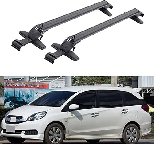 JIMORY 2 Stück Auto Relingträger Dachträger Crossbar, für Mobilio 4 Door Hatchback 2014-2019 Querträger Lastenträger Fahrrad DachbüGel Gepäckträger