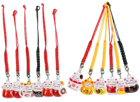 Hemobllo STK Anhänger Anhänger Hund Glocke Halsband Maneki-Charme Weihnachtsdekorationen Schlüsselanhänger Für Rucksäcke Reize Mini Auto Seidig Reisen Telefon Klingeln Chinesischer Stil