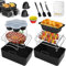Ziyero 18-Teiliges Dual Zone Heißluftfritteuse Zubehör, Kompatibel für Ninja Foodi Af300eu, Af400eu,Princess 182074, Heißluftfritteuse Grillrost, Backpapier, Multicooker für 7,6L-9,5L,Airfryer Zubehör