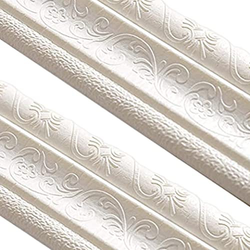 Borde de Papel Tapiz Autoadhesivo 2 Uds. Borde de Espuma Moldura Pegatina 3d Impermeable Para de Pared 2.35 M Estilo 2