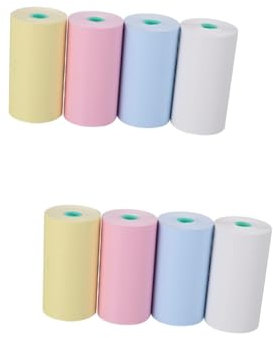 NUOBESTY 8stücke Farbige Thermodruckpapierrolle Selbstklebend Für Thermodrucker Wasserfest Ölbeständig Für Büro Schule Und Heimgebrauch