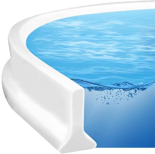 Wet Room Floor Barrier 79 Inch / 200cm, Flexible Hollow TPE Shower Water Dam, Self-Adhesive Bathroom Floor Threshold for Curbless Shower, Shower Tray & Kitchen Sink, Wet Dry Separation Splash Guard