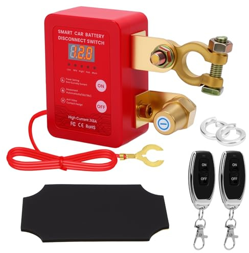 Batterie Trennschalter 12V 240A Kill Switch Intelligenter Fernbedienbarer Batterietrennschalter mit LED-Anzeige für Auto, Bootszubehör, Anhänger, LKW, RV, ATV, UTV, Motorräder