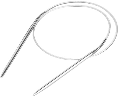 4mm Circular Knitting Needles 80cm Long, Stainless Steel Needles with Flexible Cable, Round Knitting Needles for Sweaters Socks Hats Blankets Gloves Scarves Knit Project