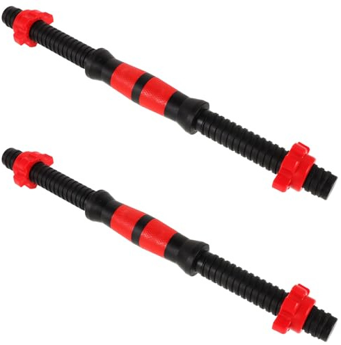 VICASKY Set 2 Manubri 40 Cm con Collari Spinlock, Barre con Maniglia Zigrinata Antiscivolo per Allenamento Forza e Fitness, Accessori Pesi per Esercizi Braccia, Spalle, Colore Casuale