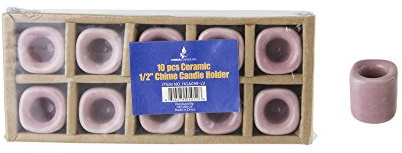 Mega Candles 10 pcs Lavender Ceramic Chime Ritual Spell Candle Holders, Great for Casting Chimes, Rituals, Spells, Vigil, Witchcraft, Wiccan Supplies & More